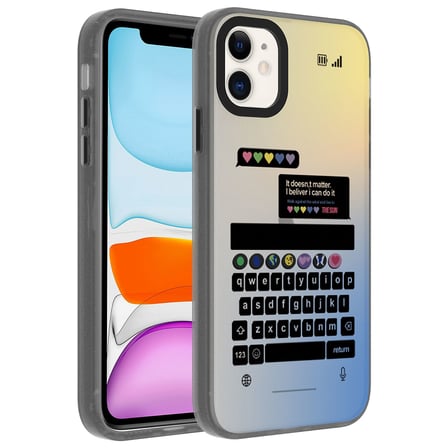 iPhone 12 Kılıf Vibe Desenli Kamera Yükseltili Mat Parmak İzi Tutmayan Silikon Novatech