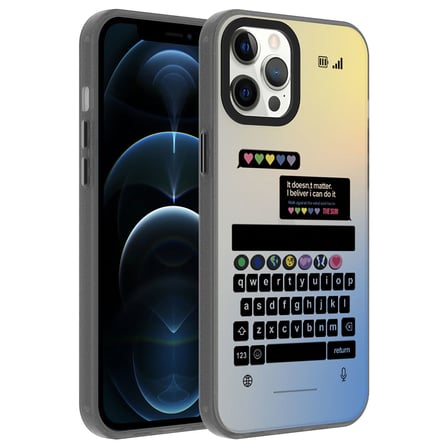 iPhone 12 Pro Kılıf Vibe Desenli Kamera Yükseltili Mat Parmak İzi Tutmayan Silikon Pazarplus