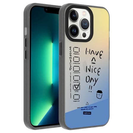 iPhone 13 Pro Kılıf Vibe Desenli Kamera Yükseltili Mat Parmak İzi Tutmayan Silikon FORUMSHOP