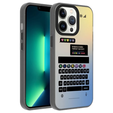 iPhone 13 Pro Uyumlu Desenli NRTK Dragon Sert Kılıf-Kelimeler