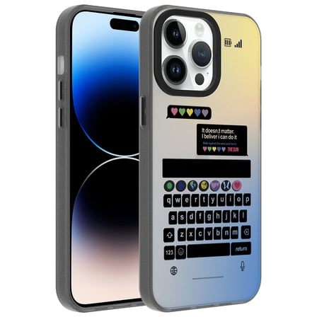 iPhone 14 Pro Max Uyumlu Desenli NVTH Dragon Sert Kılıf-Klavye