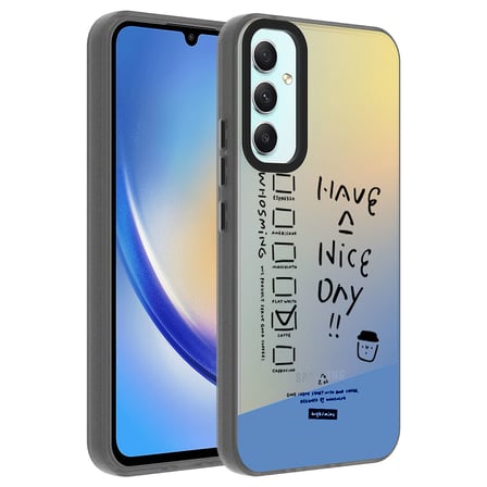 Galaxy A34 Kılıf Vibe Desenli Kamera Yükseltili Mat Parmak İzi Tutmayan Silikon Pazarplus
