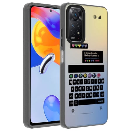 Xiaomi Redmi Note 11 Pro 5G Kılıf Vibe Desenli Kamera Yükseltili Mat Parmak İzi Tutmayan Silikon Pazarplus