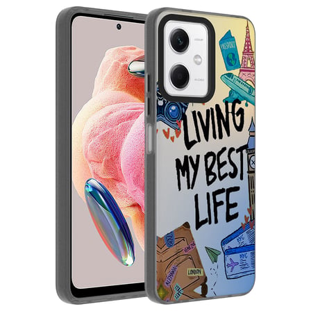 Xiaomi Redmi Note 12 4G Kılıf Vibe Desenli Kamera Yükseltili Mat Parmak İzi Tutmayan Silikon SVTEK