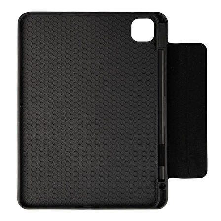 iPad 11.Nesil 2025 ​MKST Border Keyboard Bluetooh Bağlantılı Standlı Klavyeli Tablet Kılıfı - Siyah