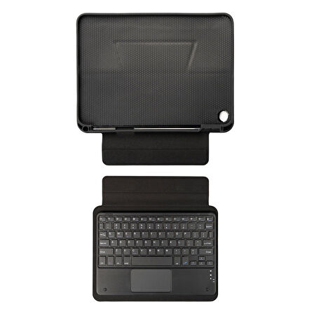 Galaxy Tab A8 10.5 SM-X200 (2021)  Uyumlu ​MKST Border Keyboard Bluetooh Bağlantılı Standlı Klavyeli Ta