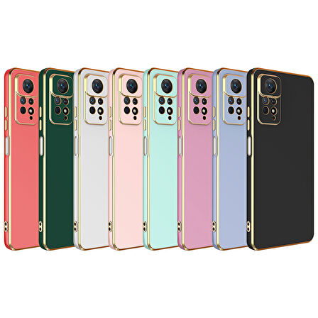 Xiaomi Redmi Note 12 Pro 4G Kılıf Zore Bark Kapak-Rose Gold