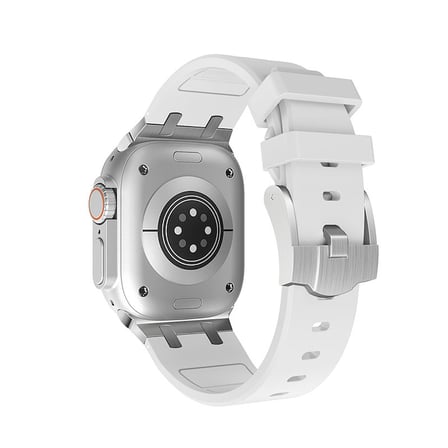 Watch 44mm Uyumlu KRD-89 Uyumlu Zore Kordon-Beyaz