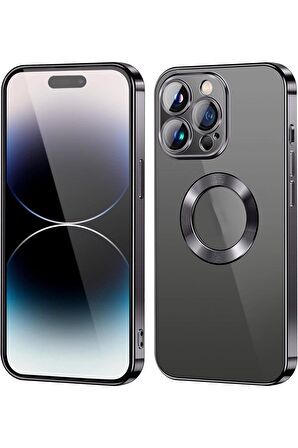 Apple iPhone 15 Pro Max Kılıf Kamera Korumalı Logo Gösteren Omega Kılıf