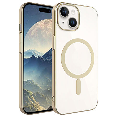 iPhone 15 Kılıf Wireless Şarj Özellikli Pixel Magsafe Kapak