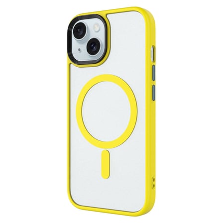 iPhone 15 Pro Uyumlu Mat Arka Yüzey Wireless Şarj Özellikli Zore Flet Magsafe Kılıf-Siyah