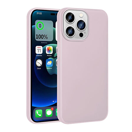 iPhone 15 Pro Uyumlu Zore Premier Silikon Kapak-Rose Gold