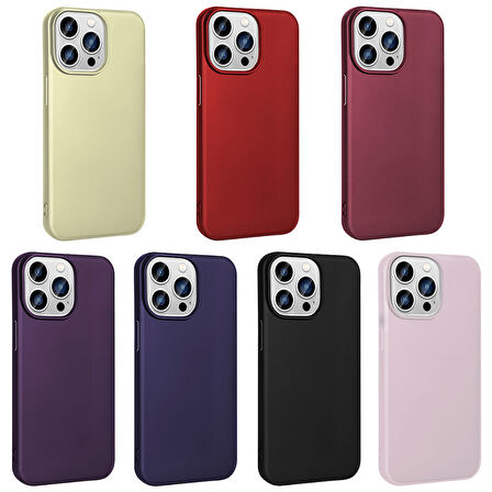 iPhone 15 Pro Uyumlu Zore Premier Silikon Kılıf-Mürdüm