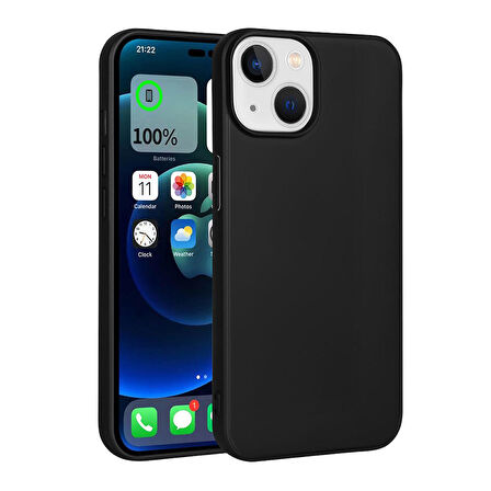 iPhone 15 Plus Uyumlu Zore Premier Silikon Kapak-Siyah