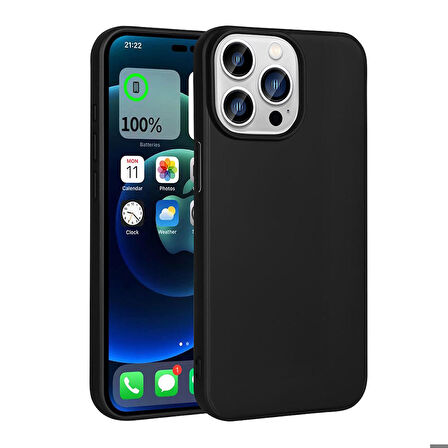 iPhone 15 Pro Max Uyumlu Zore Premier Silikon Kapak-Siyah