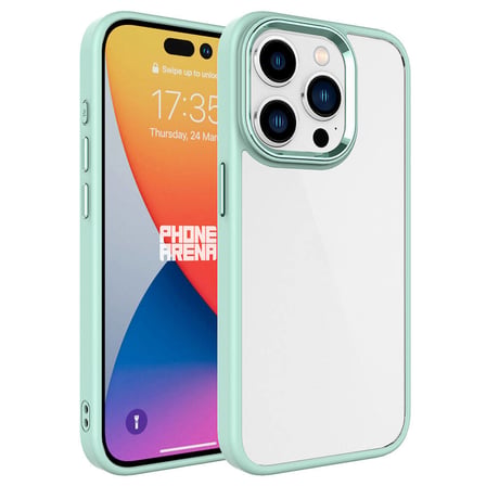 iPhone 15 Pro Kılıf Şeffaf Arka Yüz Kamera Yükseltili Silikon Alan Tech