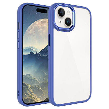 iPhone 15 Plus Uyumlu Zore Krom Kılıf-Lavendery Gray