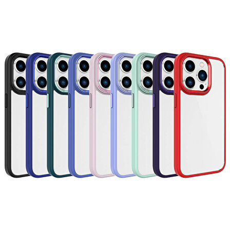 iPhone 15 Pro Max Uyumlu Zore Krom Kapak-Derin Mor