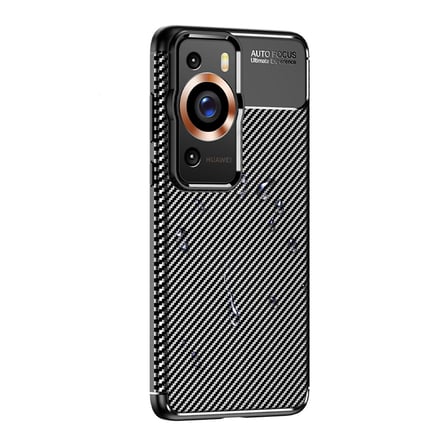 Huawei P60 Pro Kılıf Karbon Görünümlü Silikon Kamera Korumalı Üstün Koruma Novatech