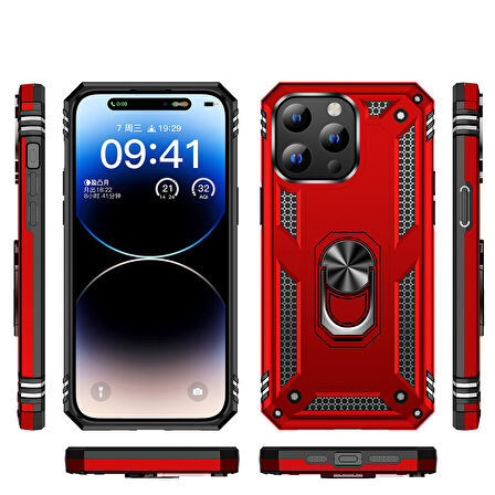 Apple iPhone 15 Pro Max Kılıf Zore Vega Kapak-Mavi