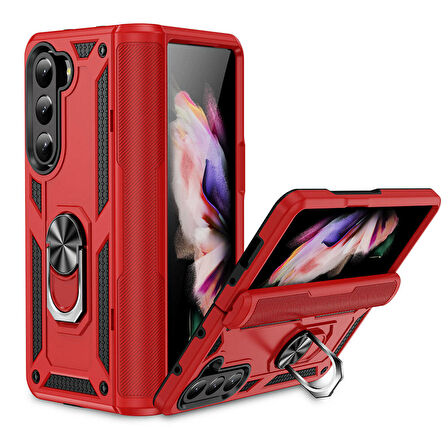 Galaxy Z Fold 5 Uyumlu Zore Vega Kılıf-Kırmızı