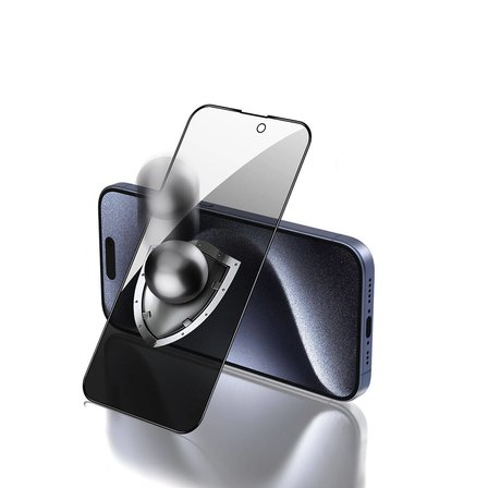 iPhone 15 Uyumlu Zore Rika Premium Privacy Temperli Cam Ekran Koruyucu