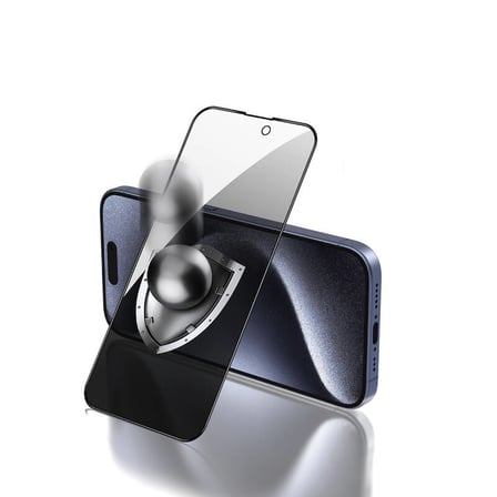 Lexroo iPhone 15 Plus Rika Premium Privacy Temperli Cam Ekran Koruyucu - Siyah