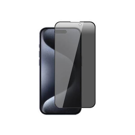 Lexroo iPhone 15 New 5D Privacy Temperli Ekran Koruyucu - Siyah