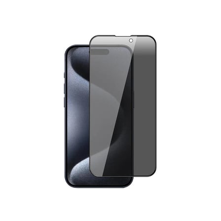 Lexroo iPhone 15 New 5D Privacy Temperli Ekran Koruyucu - Siyah