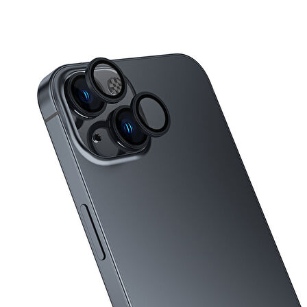 iPhone 15 Plus Uyumlu Zore CL-13 Kamera Koruyucu-Siyah