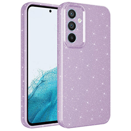 Samsung Galaxy A34 Kılıf Kamera Korumalı Simli Lüks Koton Kapak Kılıf