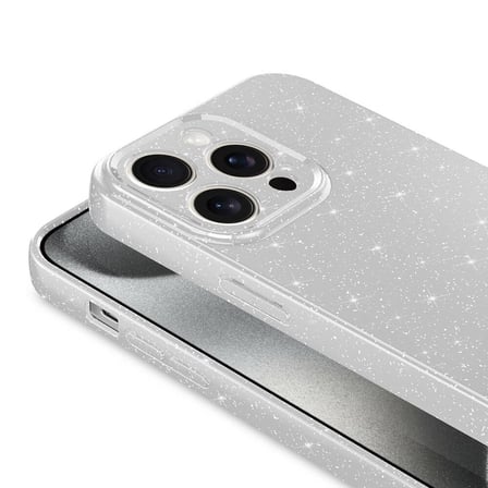 iPhone 15 Pro Kılıf Kamera Korumalı Simli Silikon Üstün Koruma Novatech