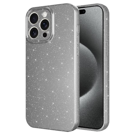 iPhone 15 Pro Kılıf Kamera Korumalı Simli Silikon Üstün Koruma Novatech