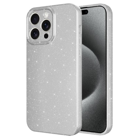 iPhone 15 Pro Kılıf Kamera Korumalı Simli Silikon Üstün Koruma Novatech