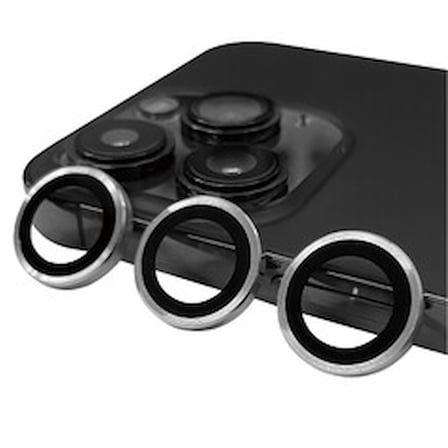 Lexroo iPhone 15 Pro Kamera Lens Koruyucu - Gümüş