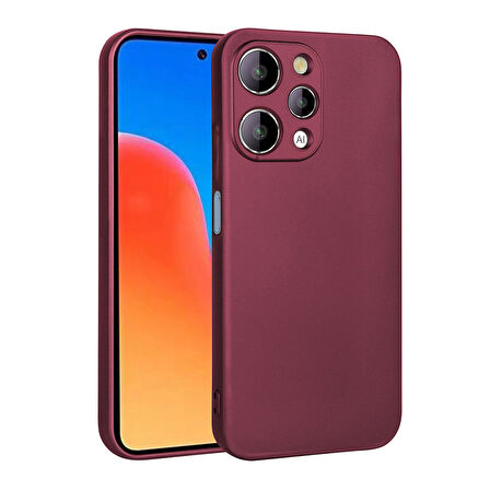 Xiaomi Redmi 12 Kılıf Zore Premier Silikon Kapak-Mürdüm