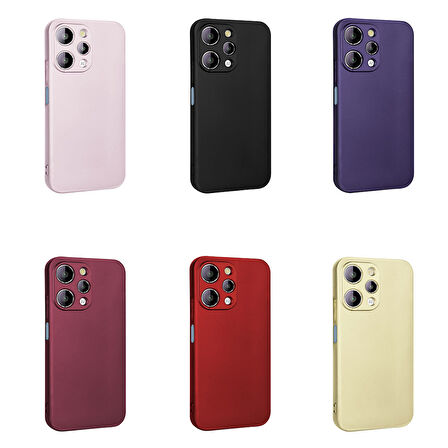 Xiaomi Redmi 12 Kılıf Zore Premier Silikon Kapak-Mürdüm