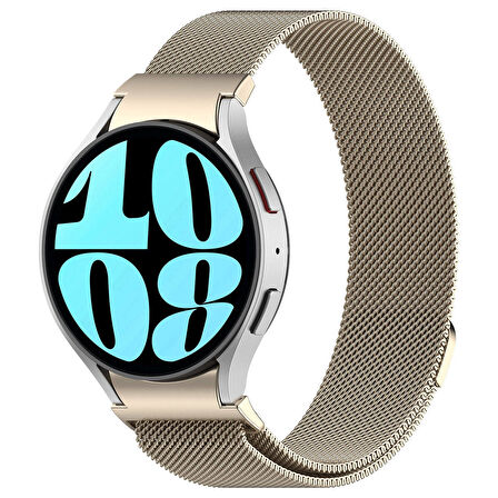 Galaxy Watch 6 44mm Uyumlu KRD-01 Metal Zore Kordon-Gri