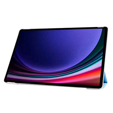 Galaxy Tab S9  Uyumlu ​JOEC Smart Cover Standlı 1-1 Kılıf-Mavi