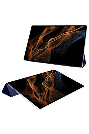 Galaxy Tab S9 Plus Smart Cover Standlı 1-1 Kılıf-lacivert
