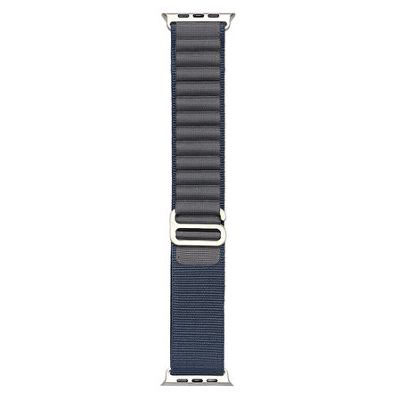 Watch 44mm Uyumlu KRD-74 Hasır Zore Kordon-Mavi