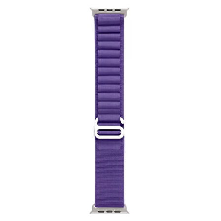 Watch Ultra 49mm Uyumlu KRD-74 Hasır Zore Kordon-Mor