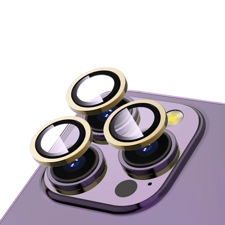 iPhone 13 Pro Max MKST CL-12 Premium Safir Parmak İzi Bırakmayan Anti-Reflective Kamera Lens Koruyucu - Gri