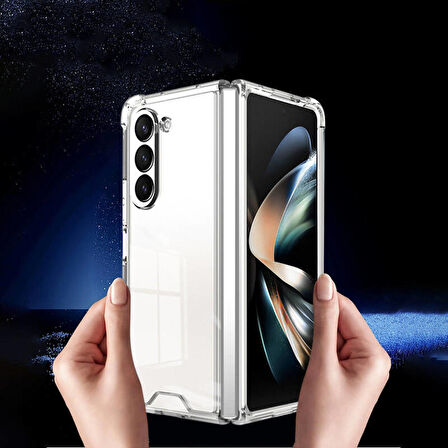 Galaxy Z Fold 5 Uyumlu Zore Nitro Anti Shock Silikon-Renksiz