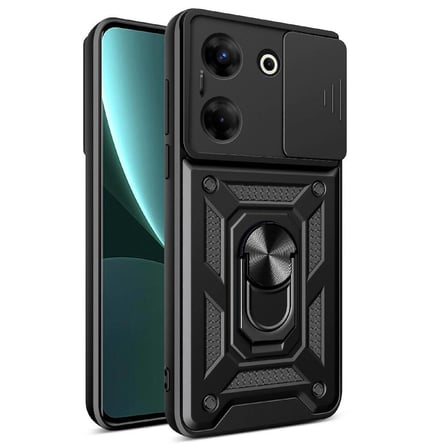 Tecno Camon 20 Pro 5G Kılıf Sürgülü Kamera Koruyucu Manyetik Standlı Tank Koruma Novatech