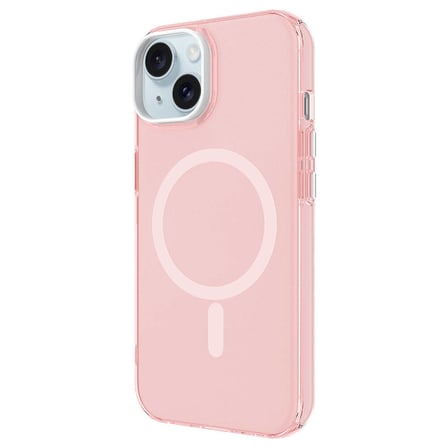 iPhone 15 Plus Uyumlu Zore Magsafe Şarj Özellikli Buzlu Transparan C-Pro Sert Kılıf-Renksiz