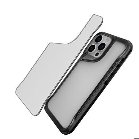 iPhone 15 Pro Uyumlu Zore T-Max Kapak-Koyu Gri