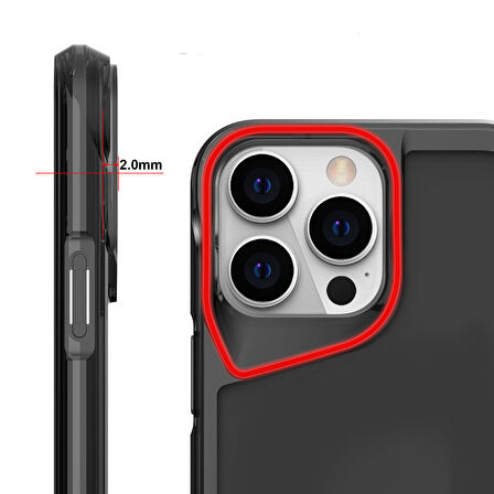 iPhone 15 Pro Uyumlu Zore T-Max Kılıf-Koyu Gri