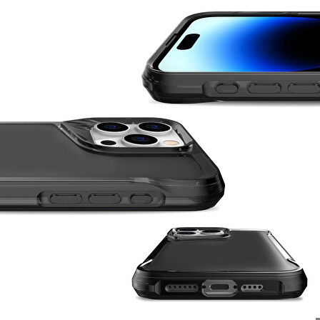 iPhone 15 Pro Max Uyumlu Zore T-Max Kapak-Koyu Gri