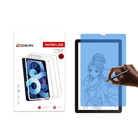 Lenovo Tab M9 Kağıt Hisli Mat Uyumlu Davin Paper Like Tablet Ekran Koruyucu-Renksiz